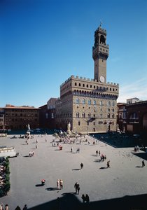 Exterior of the Palazzo Vecchio designed by Arnolfo di Cambio