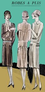 Fashion: Pleated Day Dresses in Spring 1928