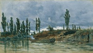 River Landscape with Boat