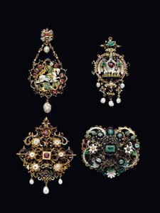 Four pendants, 17th - 19th century