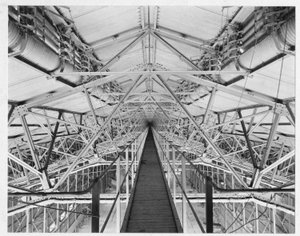 Gangway in roof of rigid airship hangar in RNAS Pulham