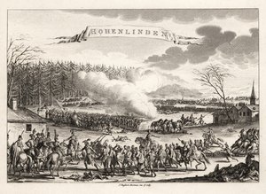 General Jean Victor Marie Moreau leading the French Revolutionary Army to victory at the Battle of Hohenlinden over the Austrians and Bavarians by Unbekannt