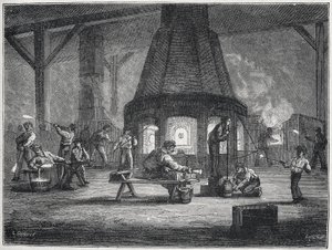 Glassmaking in Second Half of 19th Century: Children are Working, c. 1880