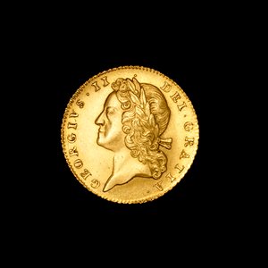 Gold five guineas, England