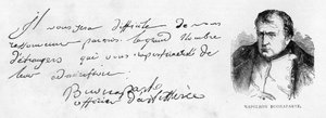 Handwriting and signature of Napoleon I during the early period of his career as an artillery officer by Unbekannt