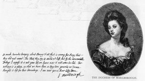Handwriting and signature of Sarah, Duchess of Marlborough by Unbekannt