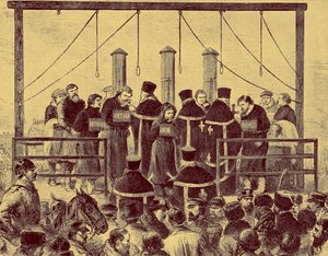 Hanging of anarchists in Russia by Unbekannter Künstler