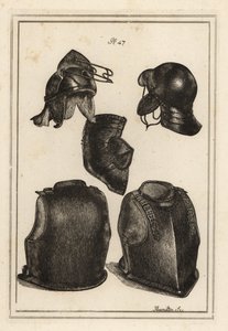 Headpiece or Helmet, Breast Plate and Back Piece Worn by Roundhead General Robert Greville, Lord Brooke