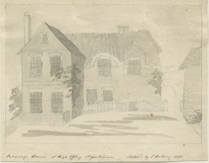 High Offley - Parsonage (Pencil and Wash Drawing, 1790)