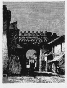 History of Ancient Rome. The Porta Settimiana is a gate in the Aurelian Wall in Rome by Unbekannt