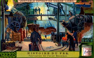History of Iron: Bessemer Process in a Factory