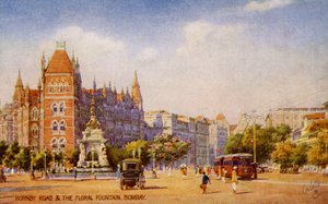 Hornby Road and the Floral Fountain, Mumbai (Bombay) by Unbekannter Künstler