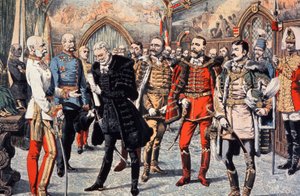 Hungarian Dignitaries Received by Franz Joseph I in Hungary by Unbekannter Künstler