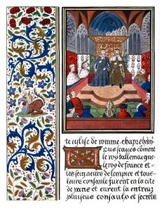 Illuminated Page of Wenceslaus and Charles VI by Unbekannter Künstler