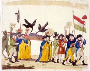 Italian Illustration Depicting the French Revolution 1795