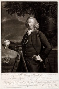 James Brindley, British civil engineer and canal builder by Unbekannt