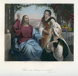 Jesus in the House of Mary and Martha - Bible, New Testament