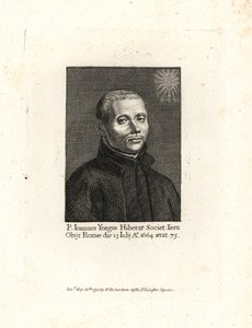 John Yonge, Irish Jesuit priest, died 1664, aged 75. Copperplate engraving from William Richard