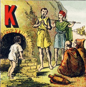 K: Kabylie. Kabylie is a Country in Africa. It is Inhabited by Kabyles - Engraving from Alphabet Geographique. Guerin-Muller et Cie, publishers, Paris