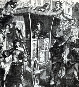 King Charles I hue by the crowd after the failed attempt to arrest the five members of parliament on 4th of January 1642 (19th century) by Unbekannter Künstler