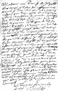 Letter, in French, from Emperor Charles V. to his daughter-in-law, Queen Mary I of England, expressing his desire to see his son King Philip, her husband, in order to consult with him about affairs, expressing regret for the necessity of depriving her of h