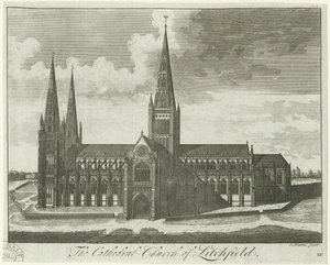 Lichfield Cathedral - South View by Unbekannt