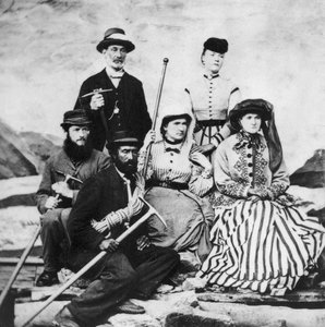 Lucy Walker with family and Swiss guide
