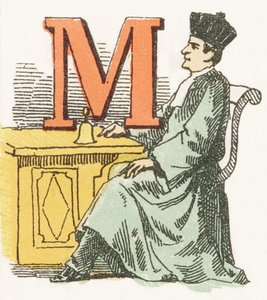 M - Magistrate - Childish Alphabet, Editions Gordinne 1920