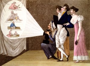 Magic Lantern in Paris, c. 1810 (Engraving) by Unbekannter Künstler