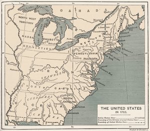 Map of post-independence United States