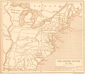 Map of Post-Independence United States