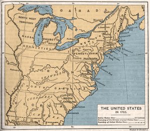 Map of Post-Independence United States