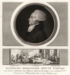Maximilien Robespierre, Deputy of Artois, executed 1794 by Unbekannt