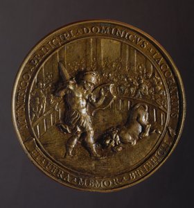 Medal Commemorating Plague Engulfed Rome in Years 1656-1657