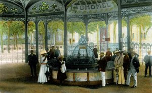 Medicine. Chomel spring in Vichy, France. Postcard, France, c.1900. by Unbekannter Künstler