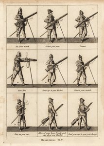 Military exercises of musketeers