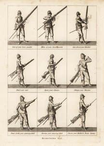 Military exercises of musketeers