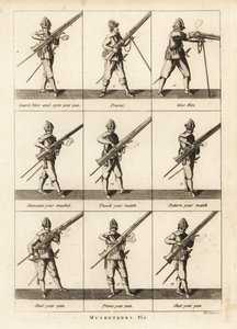 Military exercises of musketeers