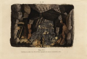 Mining for lead and silver in the Hartz mountains near Clausthal, Germany by Unbekannt