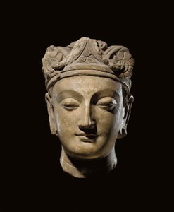 Monumental Gandharan Head of a Bodhisattva, 2nd-3rd Century by Unbekannt