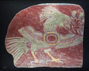 Mural fragment of an allegorical quetzal, Early Classic period, 200–600 AD by Unbekannt