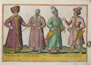 Muscovite and Tartar costume by Unbekannt