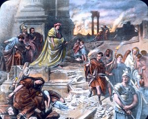 Nero after the fire of Rome