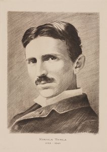 Nikola Tesla, Croatian born Serb engineer, physicist and inventor, c 1885 by Unbekannt