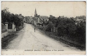 Normandy, Manche: view of the city of Barenton - Postcard dated 1910