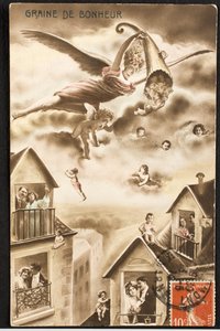 Old postcard/Seed of Happiness by William M. Timlin