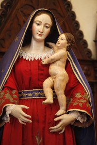 Oratorio Confraternale del SS.mo Crocefisso (1714), Gallipoli, Apulia: Virgin and Child, Italy