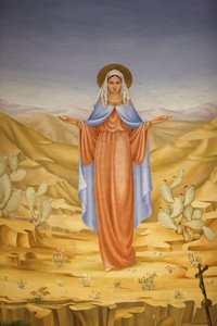 Painting in the Visitation church in Ein Kerem: Virgin Mary in the Holy Land, Ein Kerem, Israel by Unbekannt