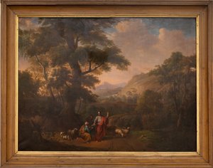 Parish church. Interior. Painting. Christ giving sermon in a landscape. 18th century (?)