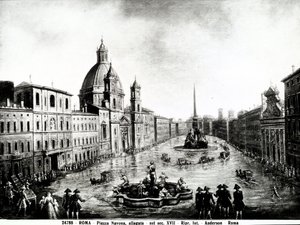 Piazza Navona in Rome by Unbekannt